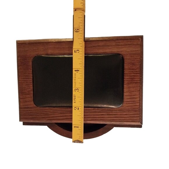 Dacasso A8409 Wood & Leather 4x6 Memo Holder - Picture 7 of 7